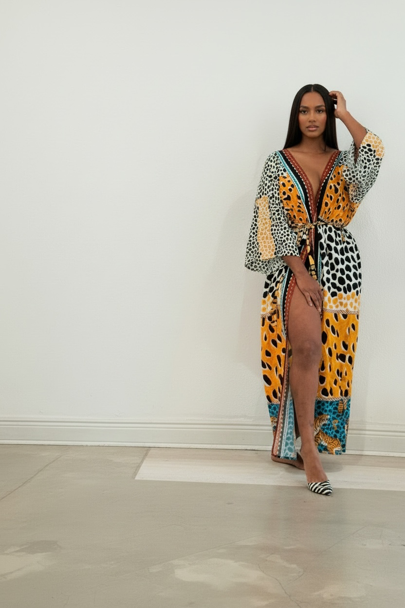 “Jungle adore” kimono /dress